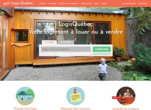How logisquebec.com looks like on a tablet such as an iPad.