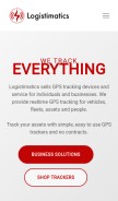 How logistimatics.com looks like on a mobile device such as an iPhone.