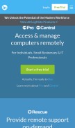 How logmein.com looks like on a mobile device such as an iPhone.
