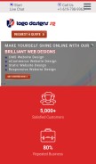 How logodesigns.sg looks like on a mobile device such as an iPhone.