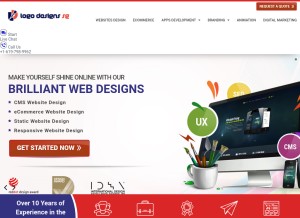 How logodesigns.sg looks like on a tablet such as an iPad.