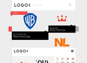 How logok.org looks like on a tablet such as an iPad.