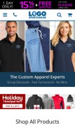 How logosoftwear.com looks like on a mobile device such as an iPhone.