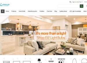 How lohas-led.com looks like on a tablet such as an iPad.