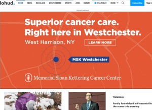 How lohud.com looks like on a tablet such as an iPad.