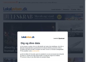 How lokalavisen.dk looks like on a tablet such as an iPad.