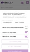 How lokikoki.pl looks like on a mobile device such as an iPhone.