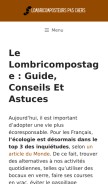 How lombricomposteurpascher.com looks like on a mobile device such as an iPhone.