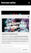 How lomography.com looks like on a mobile device such as an iPhone.