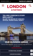 How londonandpartners.com looks like on a mobile device such as an iPhone.