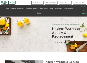 How londonkitchenworktops.com looks like on a tablet such as an iPad.