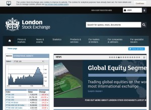 How londonstockexchange.com looks like on a tablet such as an iPad.