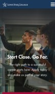 How lonestar.edu looks like on a mobile device such as an iPhone.