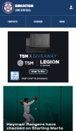 How lonestarball.com looks like on a mobile device such as an iPhone.