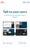 How lookback.io looks like on a mobile device such as an iPhone.