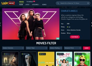How lookmovie.ag looks like on a tablet such as an iPad.