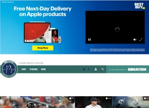 How lookoutlanding.com looks like on a tablet such as an iPad.