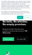 How looop.co looks like on a mobile device such as an iPhone.
