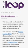 How loopinsight.com looks like on a mobile device such as an iPhone.
