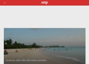 How loopnewsbarbados.com looks like on a tablet such as an iPad.