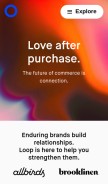 How loopreturns.com looks like on a mobile device such as an iPhone.