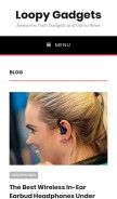 How loopygadgets.com looks like on a mobile device such as an iPhone.