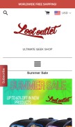 How lootoutlet.com looks like on a mobile device such as an iPhone.