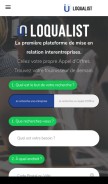 How loqualist.fr looks like on a mobile device such as an iPhone.