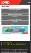 How lord.com looks like on a mobile device such as an iPhone.