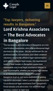 How lordkrishnaassociates.in looks like on a mobile device such as an iPhone.
