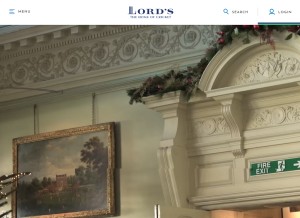 How lords.org looks like on a tablet such as an iPad.