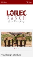 How lorec-ranch.myshopify.com looks like on a mobile device such as an iPhone.