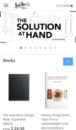 How lostartpress.com looks like on a mobile device such as an iPhone.