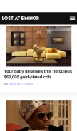 How lostateminor.com looks like on a mobile device such as an iPhone.