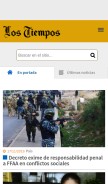 How lostiempos.com looks like on a mobile device such as an iPhone.