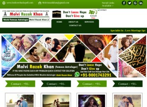 How lostloverbackspell.com looks like on a tablet such as an iPad.