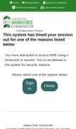 How louisianaworks.net looks like on a mobile device such as an iPhone.