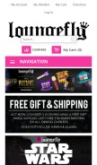 How loungefly.com looks like on a mobile device such as an iPhone.