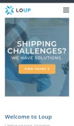 How louplogistics.com looks like on a mobile device such as an iPhone.