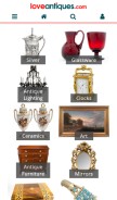How loveantiques.com looks like on a mobile device such as an iPhone.