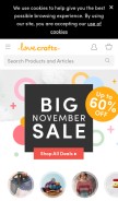 How lovecrochet.com looks like on a mobile device such as an iPhone.