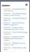 How lovefreenovels.com looks like on a mobile device such as an iPhone.