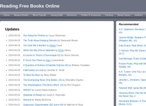How lovefreenovels.com looks like on a tablet such as an iPad.