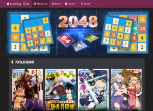 How lovehug.net looks like on a tablet such as an iPad.