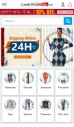 How lovelywholesale.com looks like on a mobile device such as an iPhone.