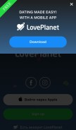 How loveplanet.ru looks like on a mobile device such as an iPhone.
