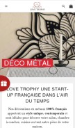 How lovetrophy.com looks like on a mobile device such as an iPhone.