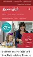 How lovewithfood.com looks like on a mobile device such as an iPhone.