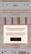How lovisa.com looks like on a mobile device such as an iPhone.