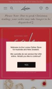 How lovisa.uk looks like on a mobile device such as an iPhone.